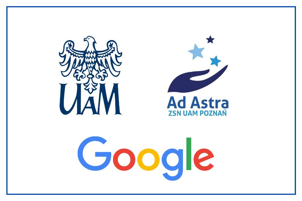 Logo UAM, Ad Astra oraz Google